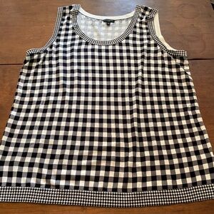 Talbot"s tank top- black&white check size 1X
